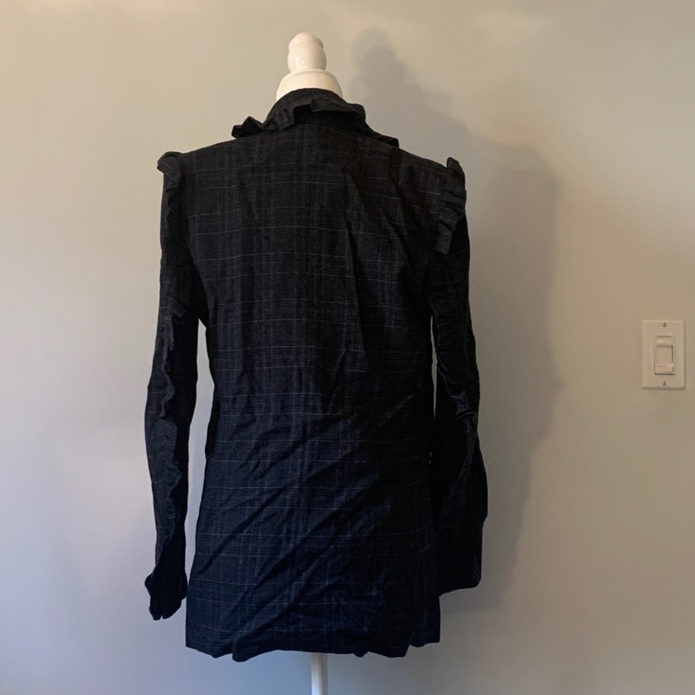 AMUR Black Ruffled Blazer - Picture 6 of 7